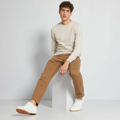 Sweater con cuello redondo BEIGE CLARO