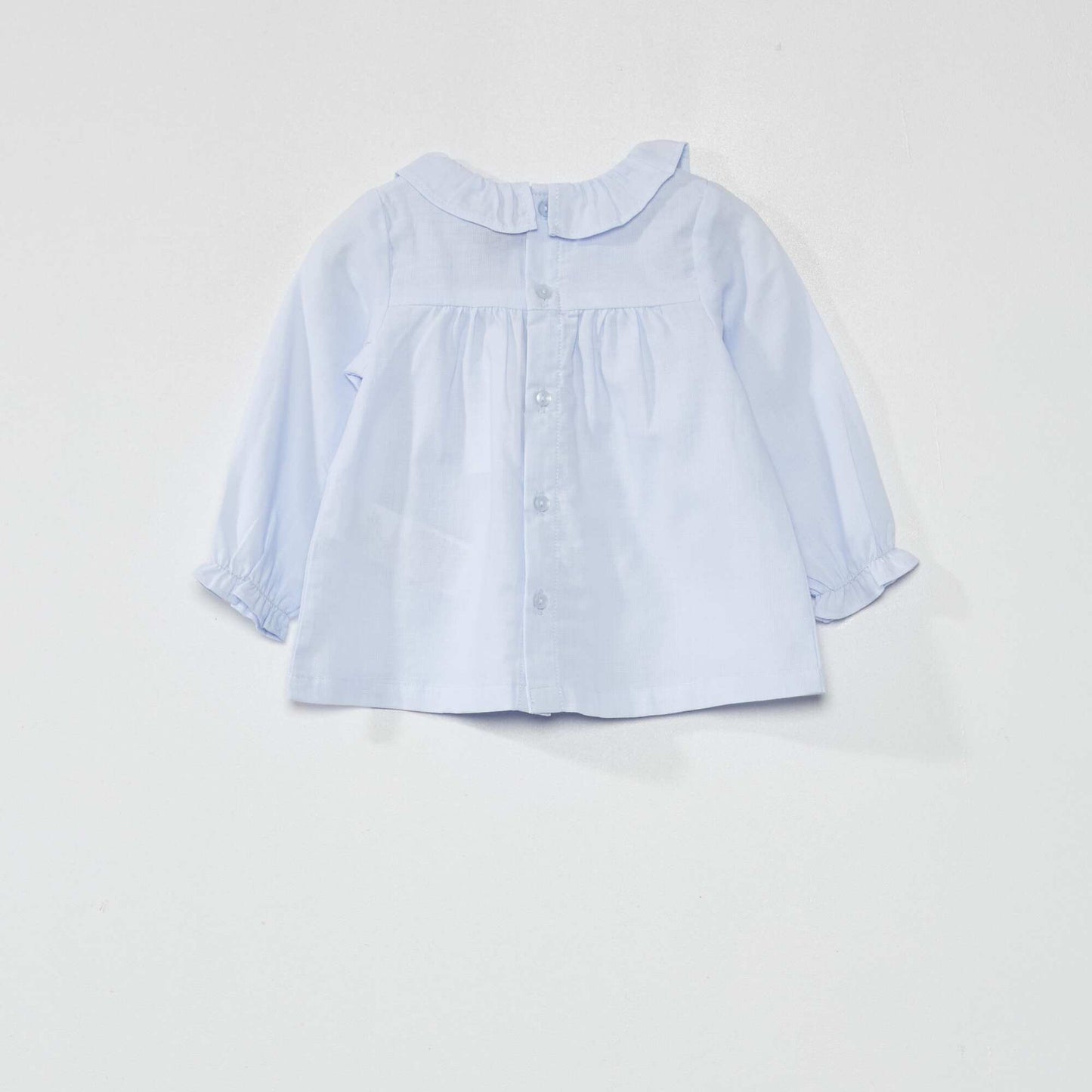 Blusa de gasa de algodón AZUL