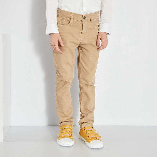 Jean slim con 5 bolsillos BEIGE