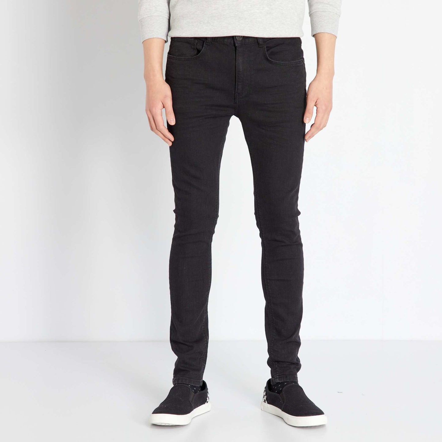 Jean skinny elástico - 5 bolsillos NEGRO