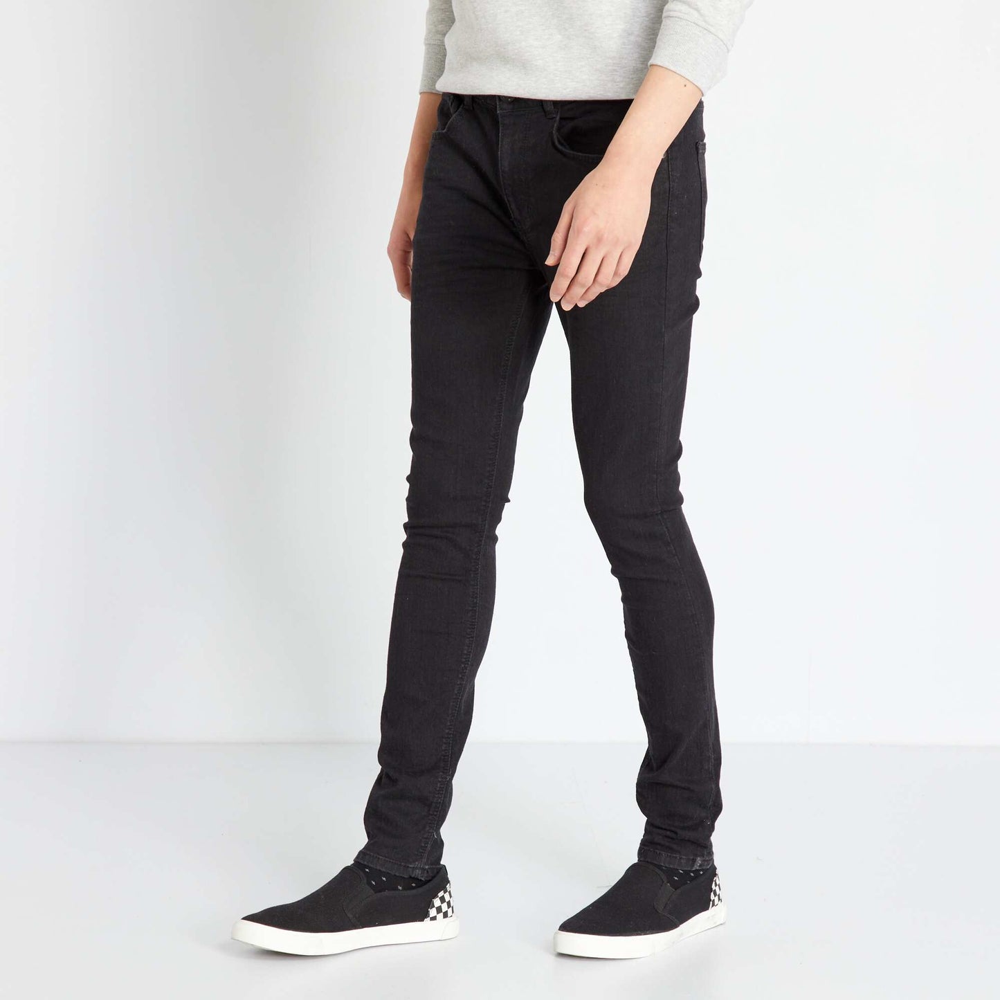 Jean skinny elástico - 5 bolsillos NEGRO