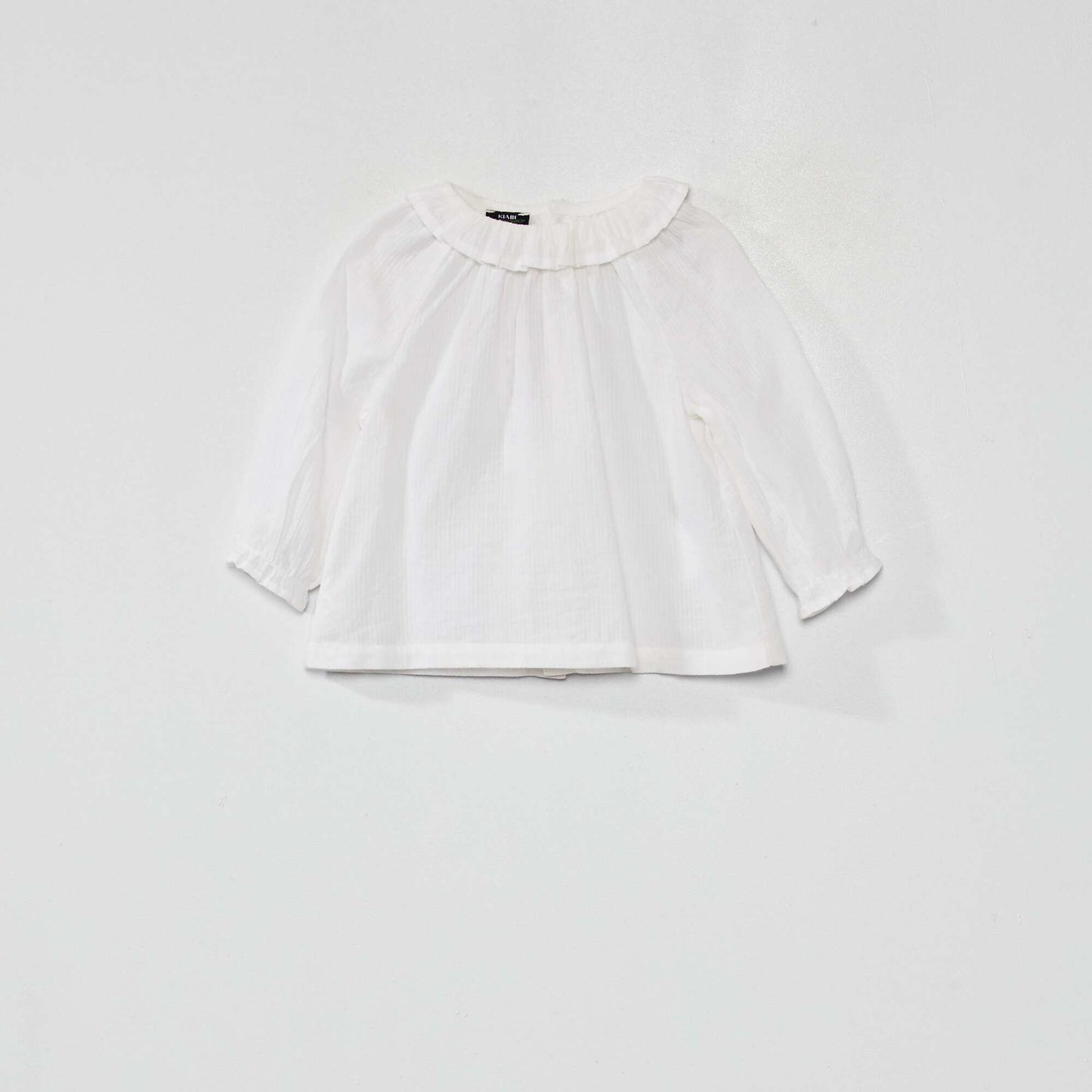 Blusa de algodón blanco