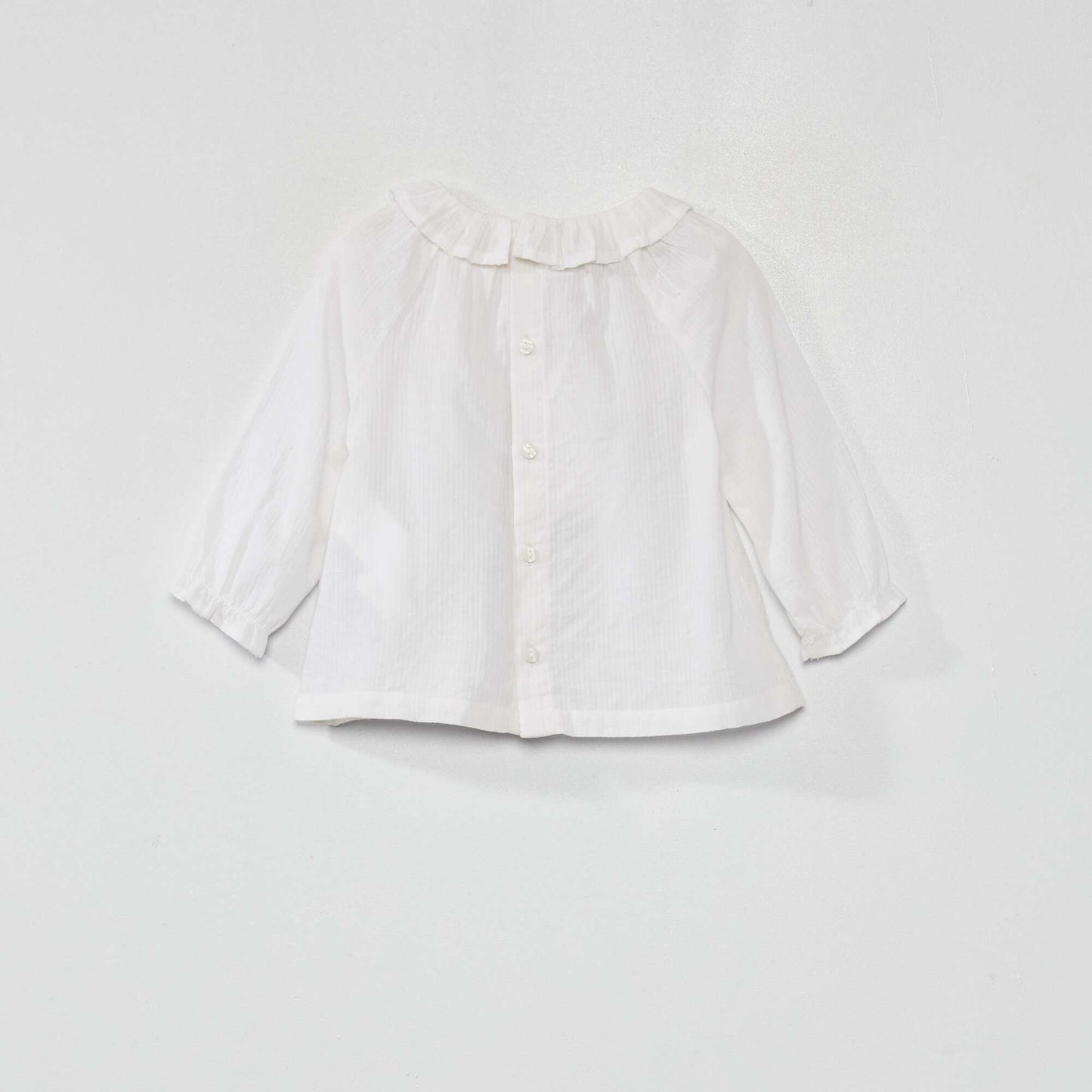 Blusa de algodón blanco