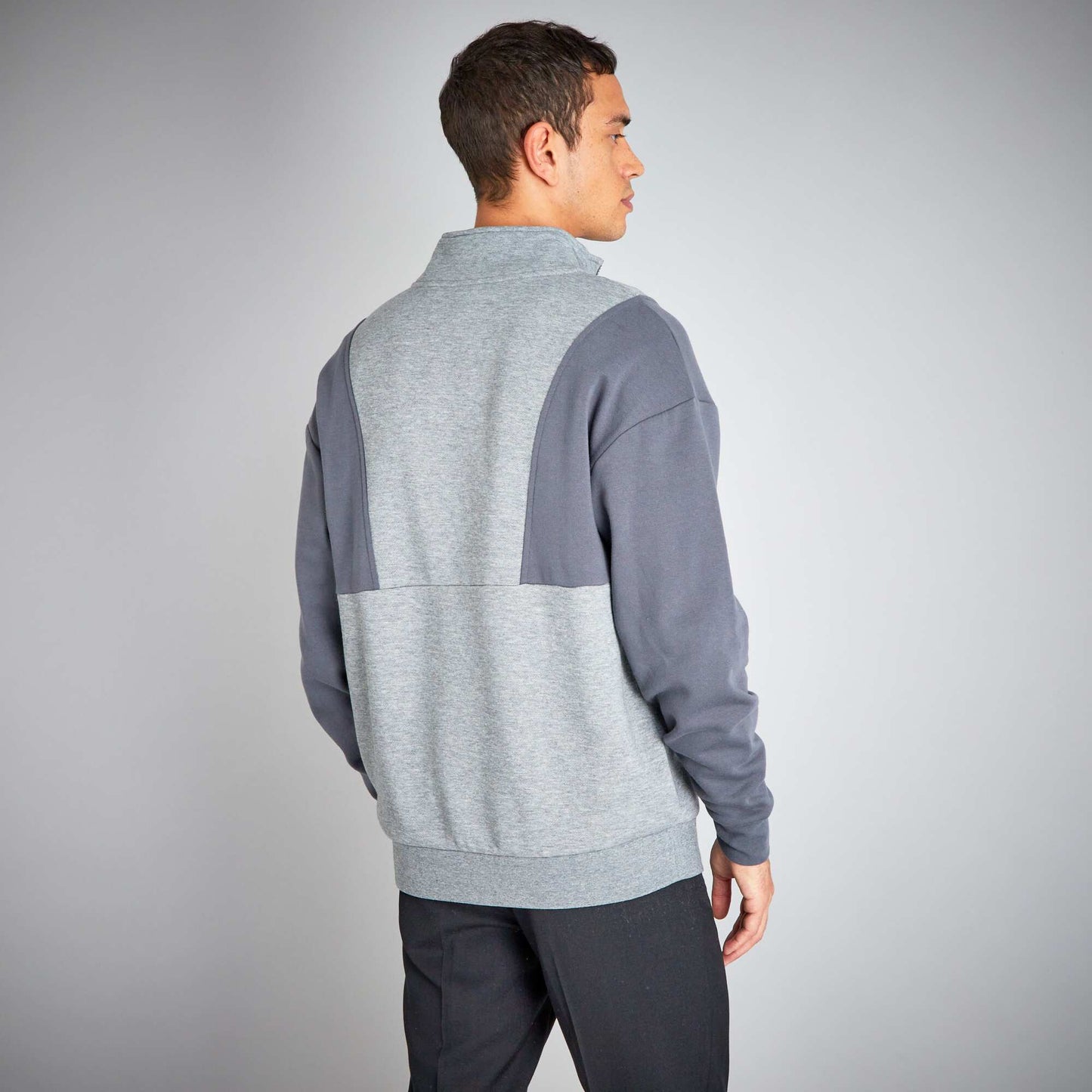 Buzo de felpa colorblock GRIS