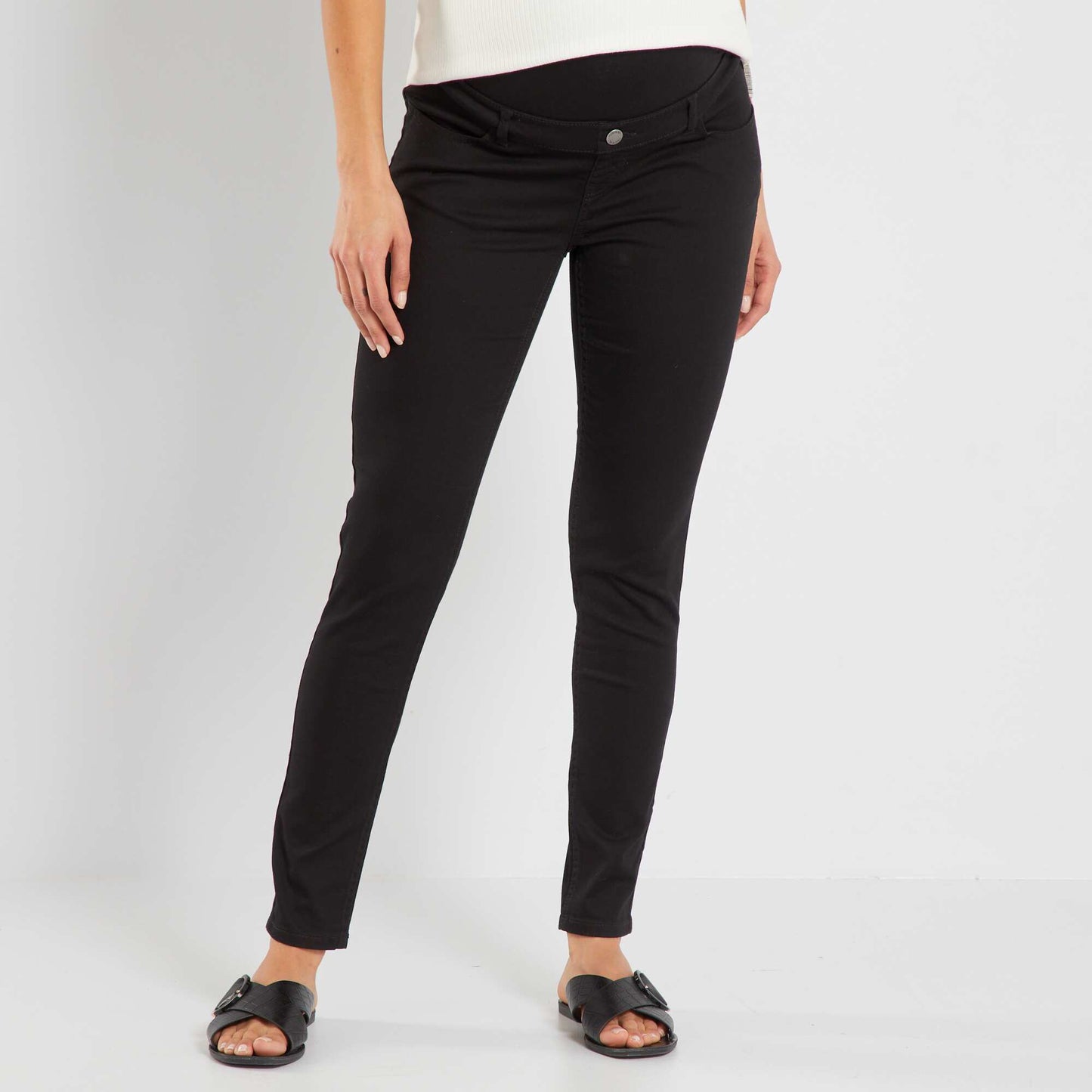 Pantalon de sarga maternidad negro