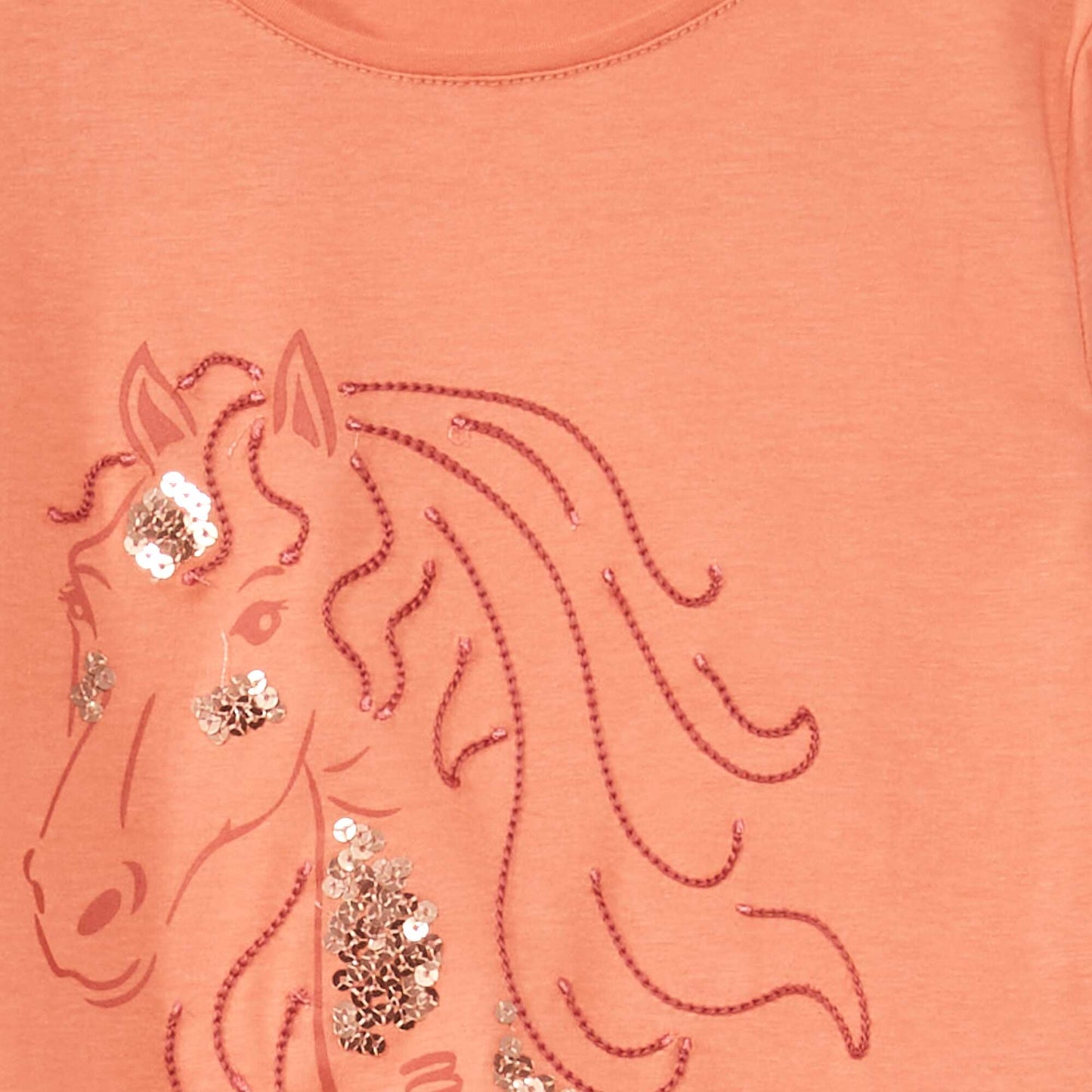 Camiseta de manga larga estampado 'unicornio' ROJO