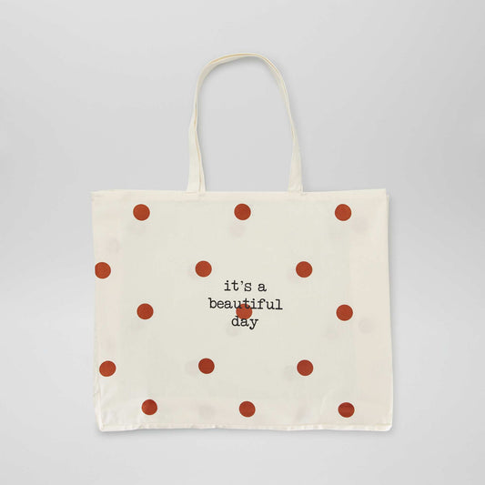 Tote-bag XXL de tela BEIGE