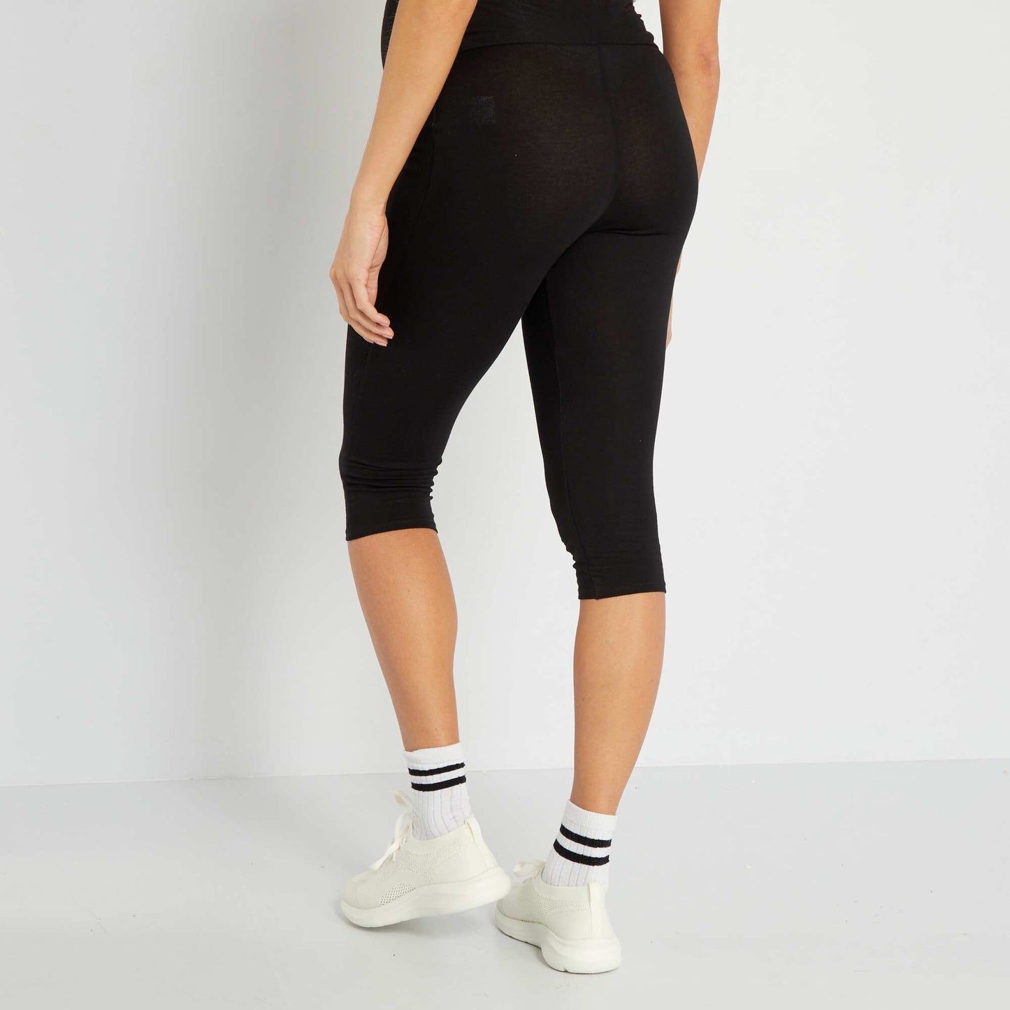 Legging con cintura el stica negro