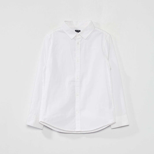 Camisa de popelina blanco