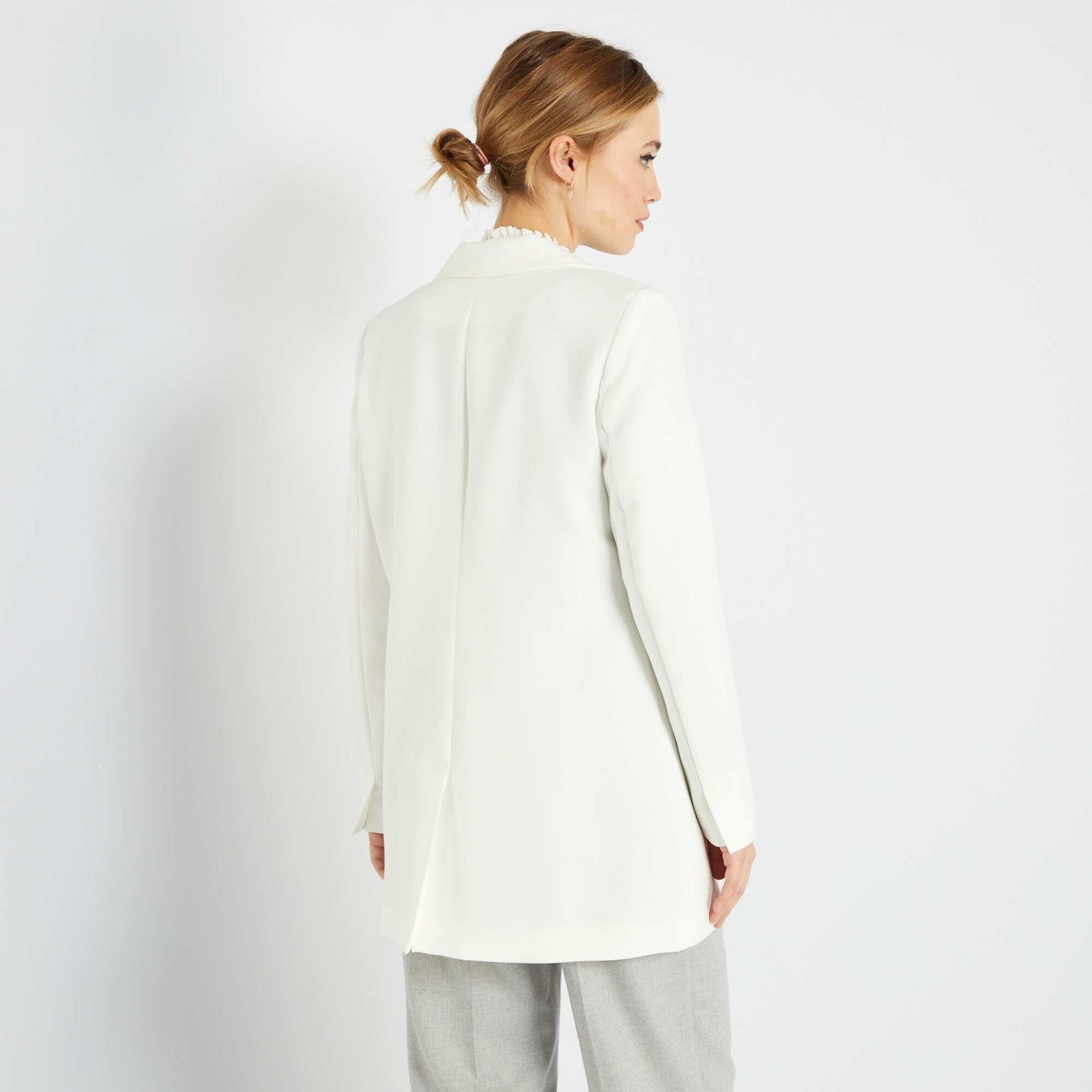 Chaqueta de traje midi BLANCO