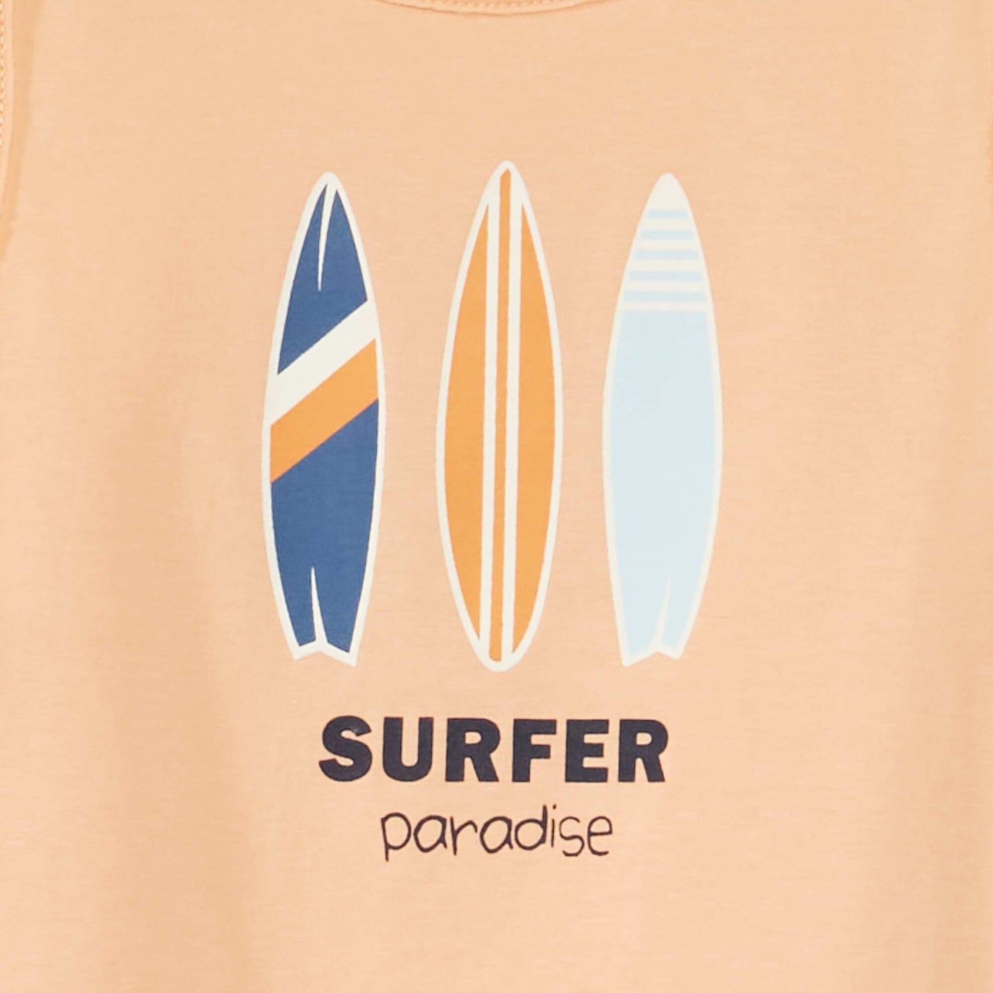 Pijama 'surf' corto + camiseta sin mangas - 2 piezas NARANJA