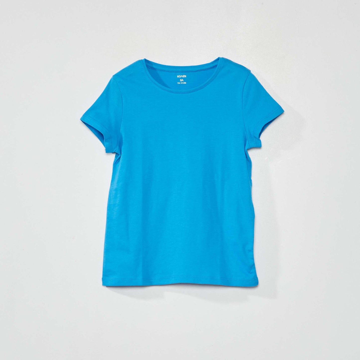 Camiseta de punto lisa azul