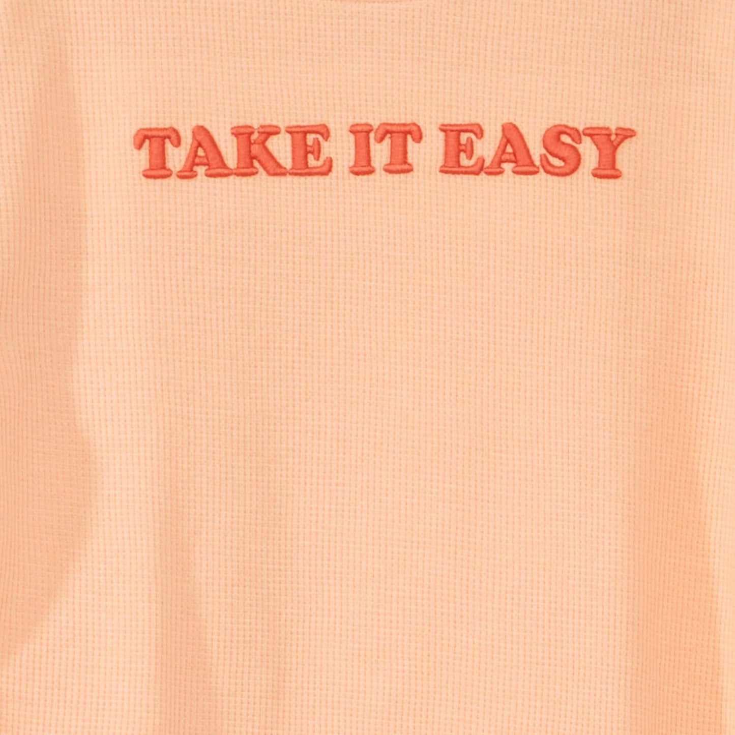 Camiseta de manga corta 'take it easy' NARANJA