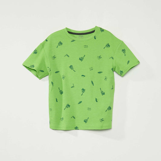 Camiseta de nido de abeja 'surf' VERDE