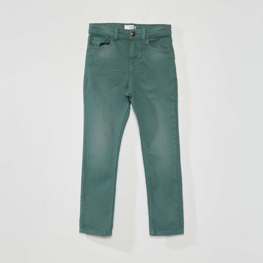 Jean slim verde gris