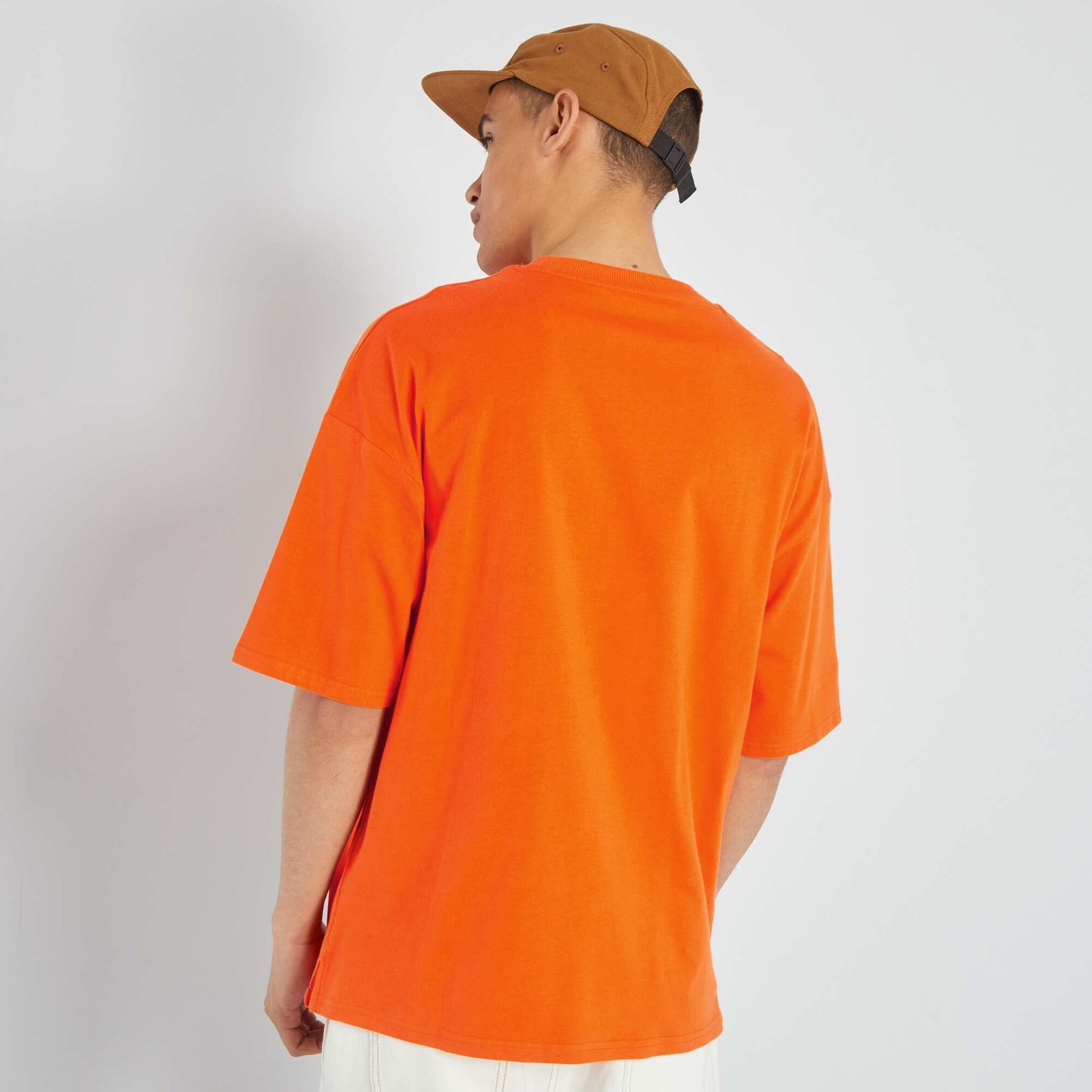 Camiseta oversize de punto NARANJA