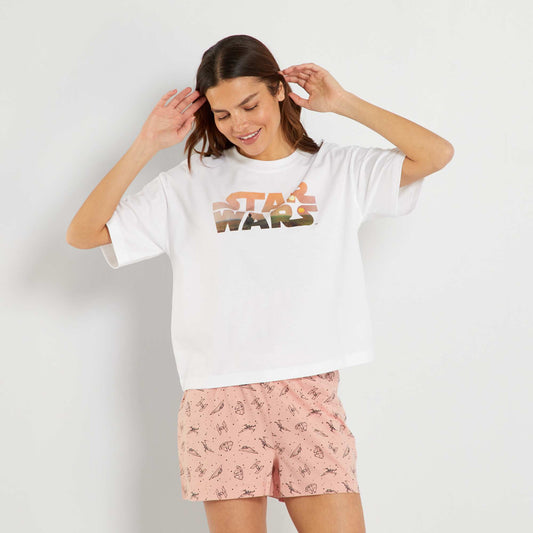 Conjunto de pijama corto 'Star Wars' - 2 piezas BLANCO