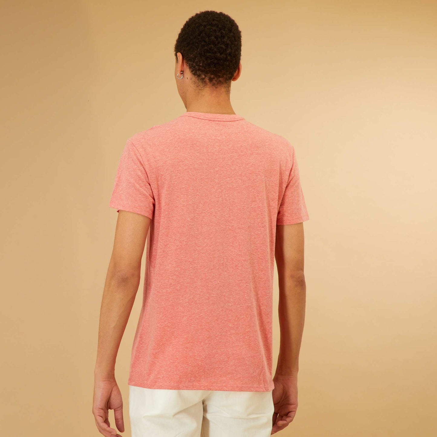 Camiseta con efecto jaspeado rosa